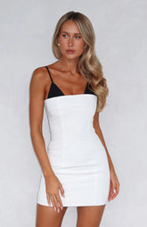 Shame For You Mini Dress White/Black
