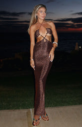 Making It Happen Maxi Dress Bronze