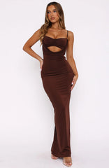 Hit The City Maxi Dress Chocolate