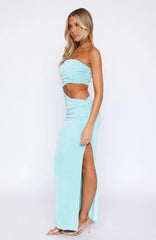 Sun And Stars Strapless Maxi Dress Aqua