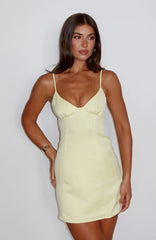 Feeling Tipsy Mini Dress Lemon