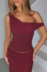 Unavailable Energy Maxi Dress Burgundy