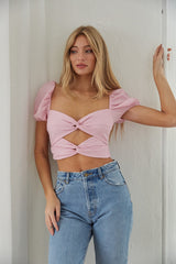 Clarissa Puff Sleeve Crop Top