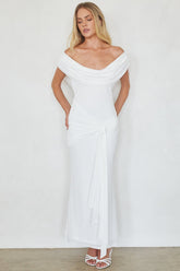 Dorit Mesh Tie Waist Maxi Dress