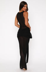 Honeymoon Heart Maxi Dress Black