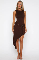Worth My Time Midi Dress Chocolate