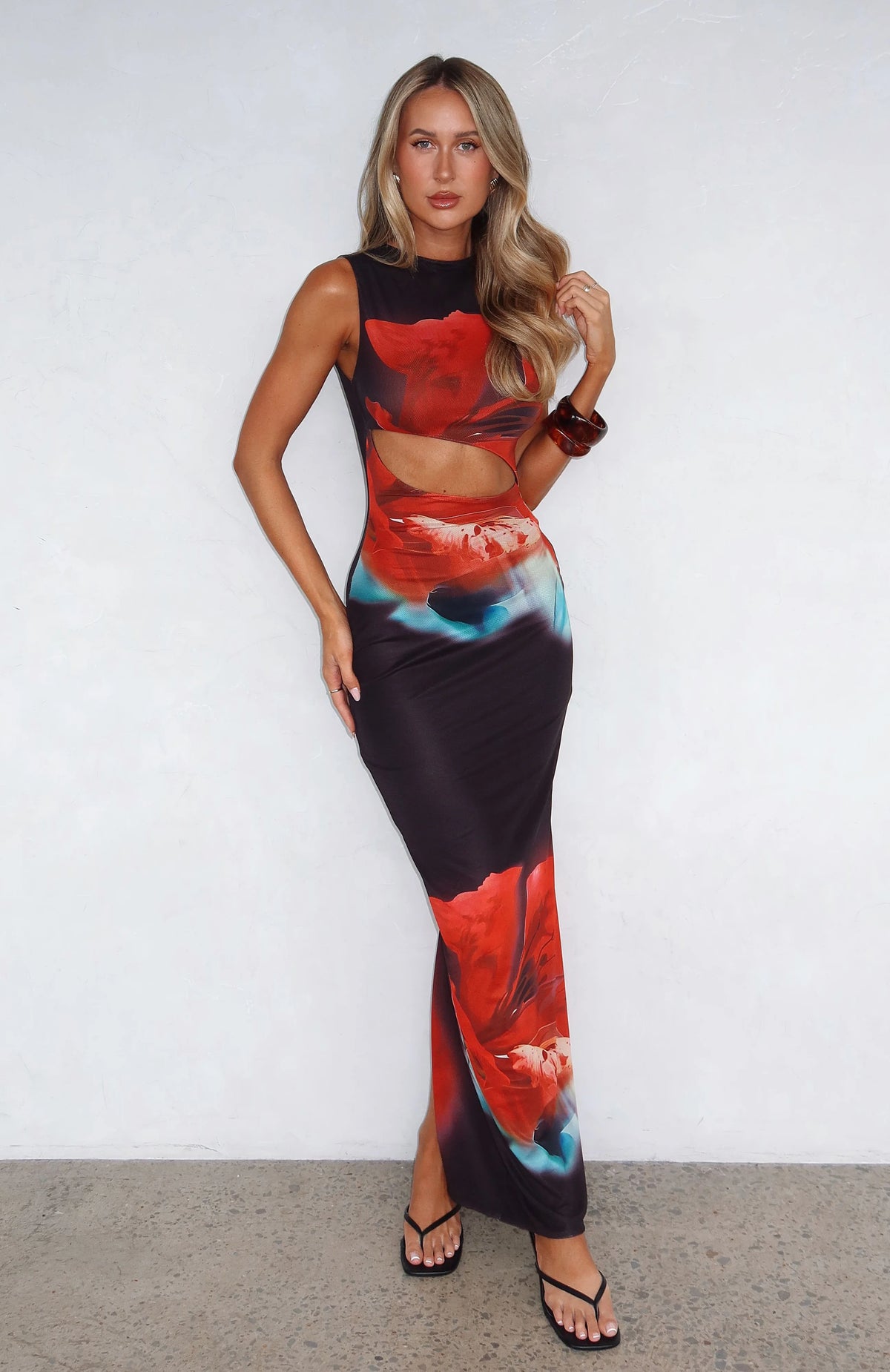 Scared To Start Maxi Dress Fire Lily