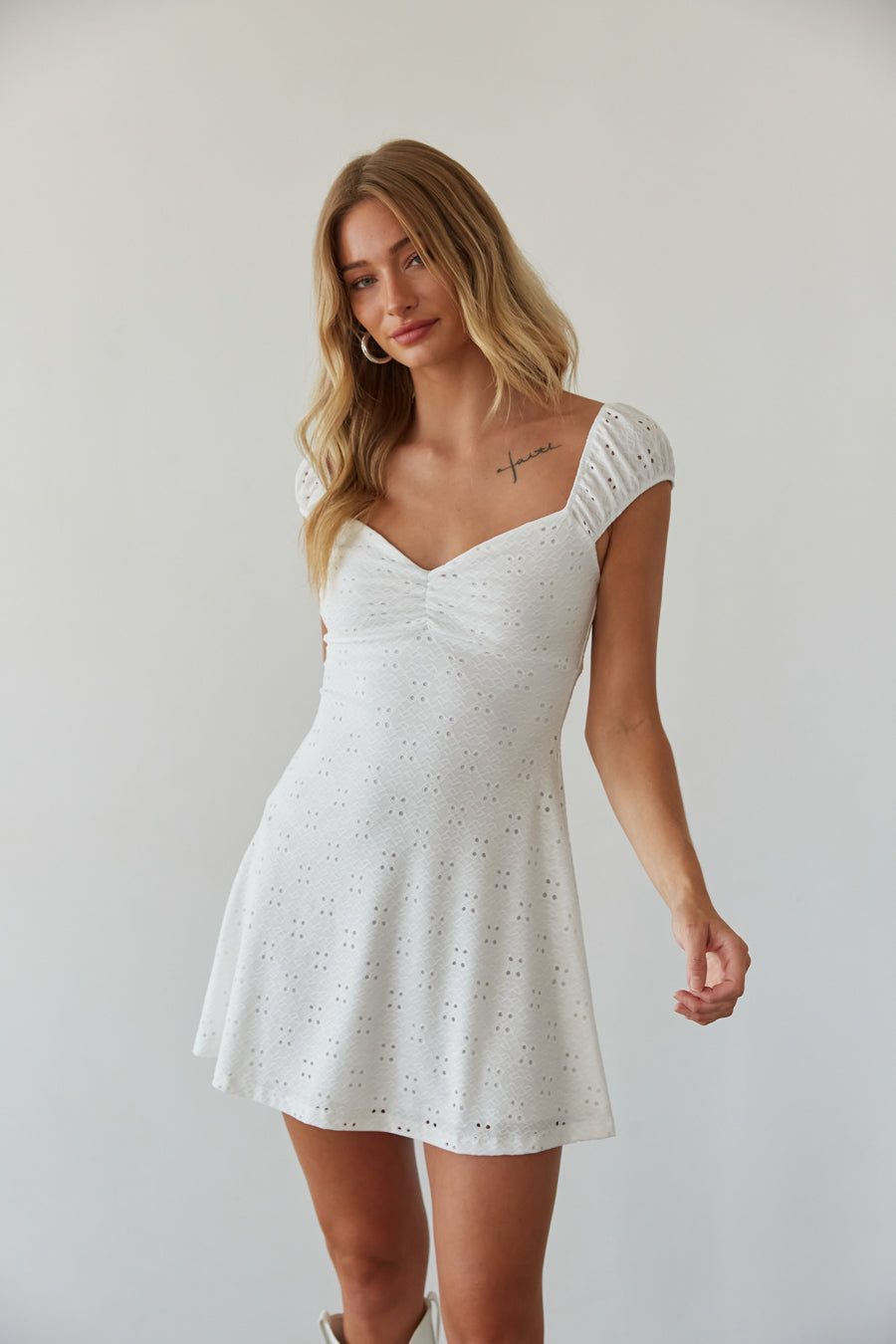 Aspen Eyelet Mini Dress