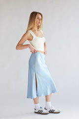 Eliza Satin Midi Skirt