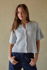 Gabriette Ribbed Knit Cardigan